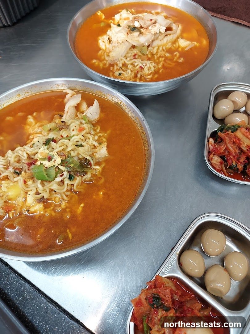 Korean Ramen with Kimchi and Eggs