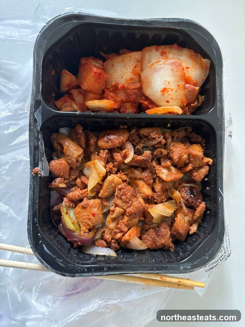 Spicy Chicken and Kimchi Bento