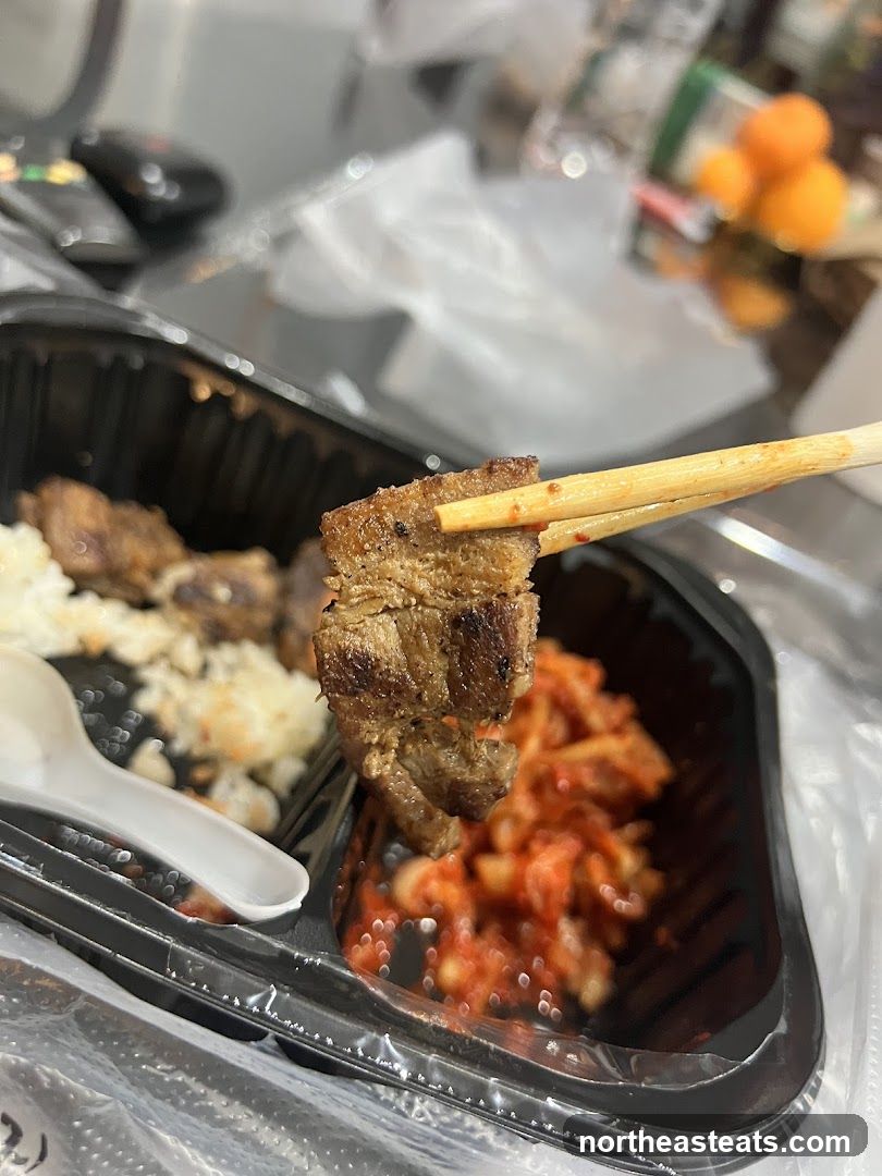 Close-up of Korean BBQ takeout