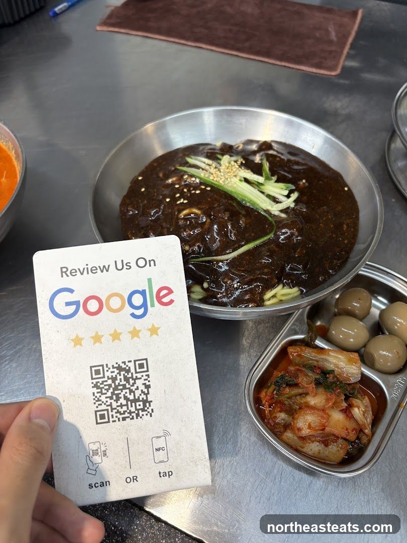 Google Review Card with Food
