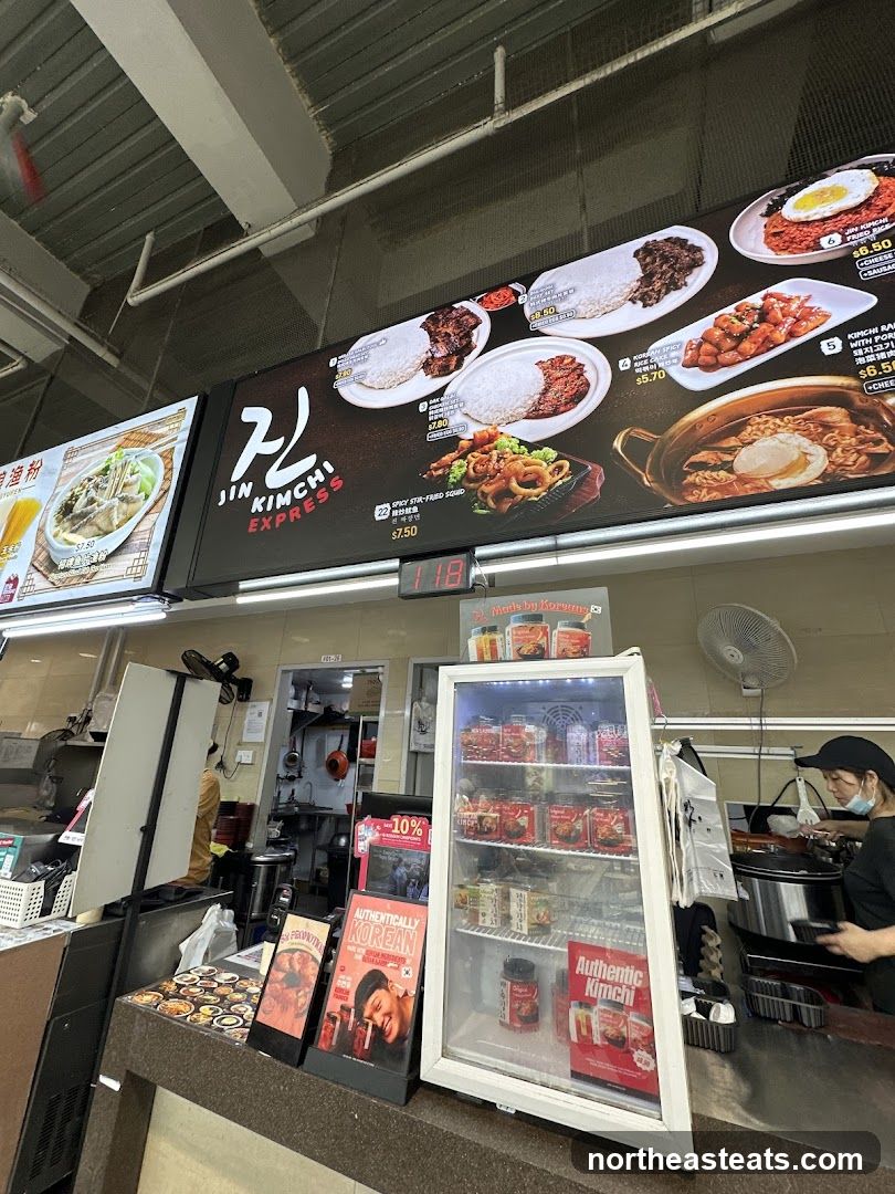 Jin Kimchi Express Menu and Display