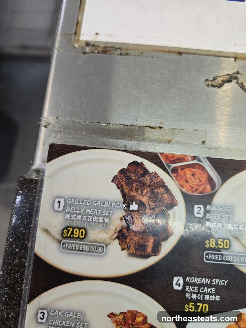 Korean Food Menu