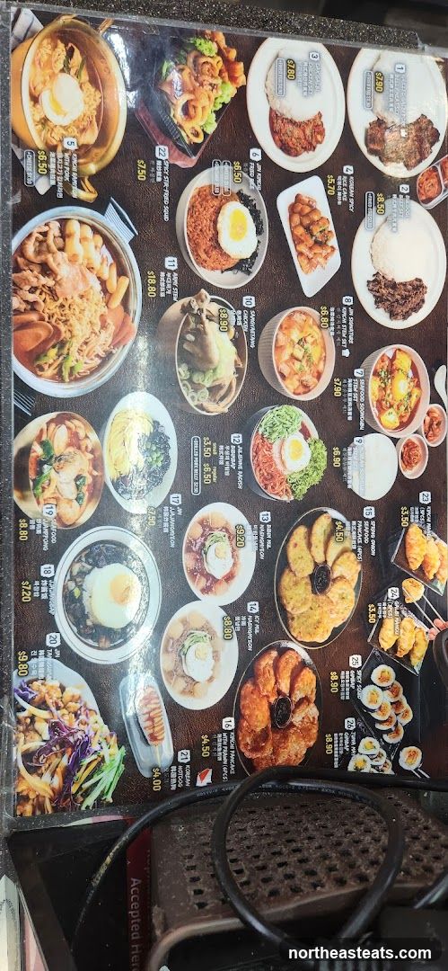 Korean Food Menu