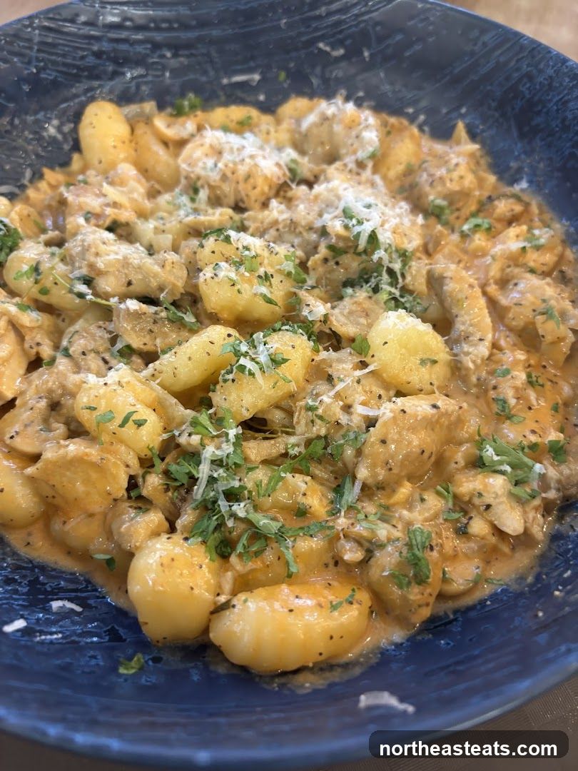 Gnocchi with Chicken and Cream Sauce
