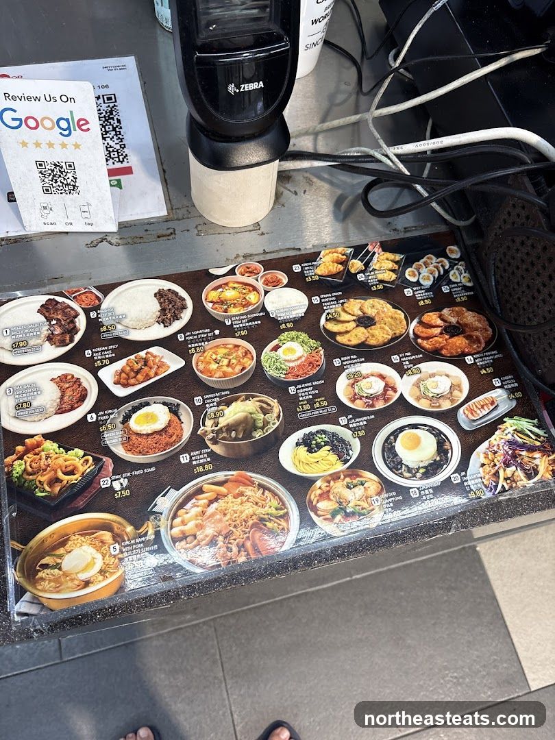 Korean Food Menu