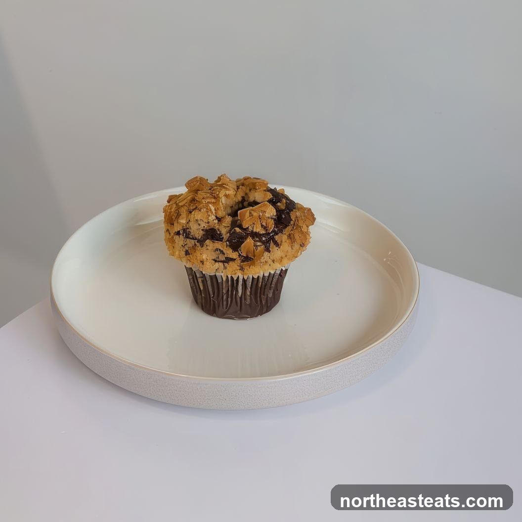 Chocolate Chip Muffin with Almond Topping