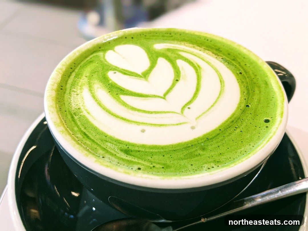 Matcha Latte with Latte Art