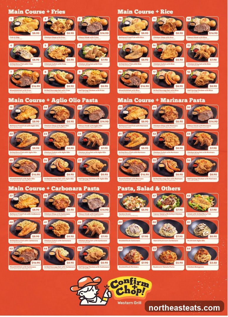 Confirm Chop! Western Grill Menu