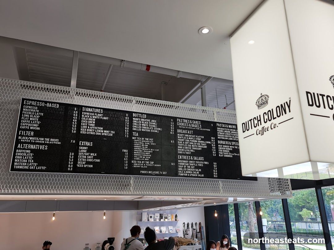 Dutch Colony Coffee Co. Menu