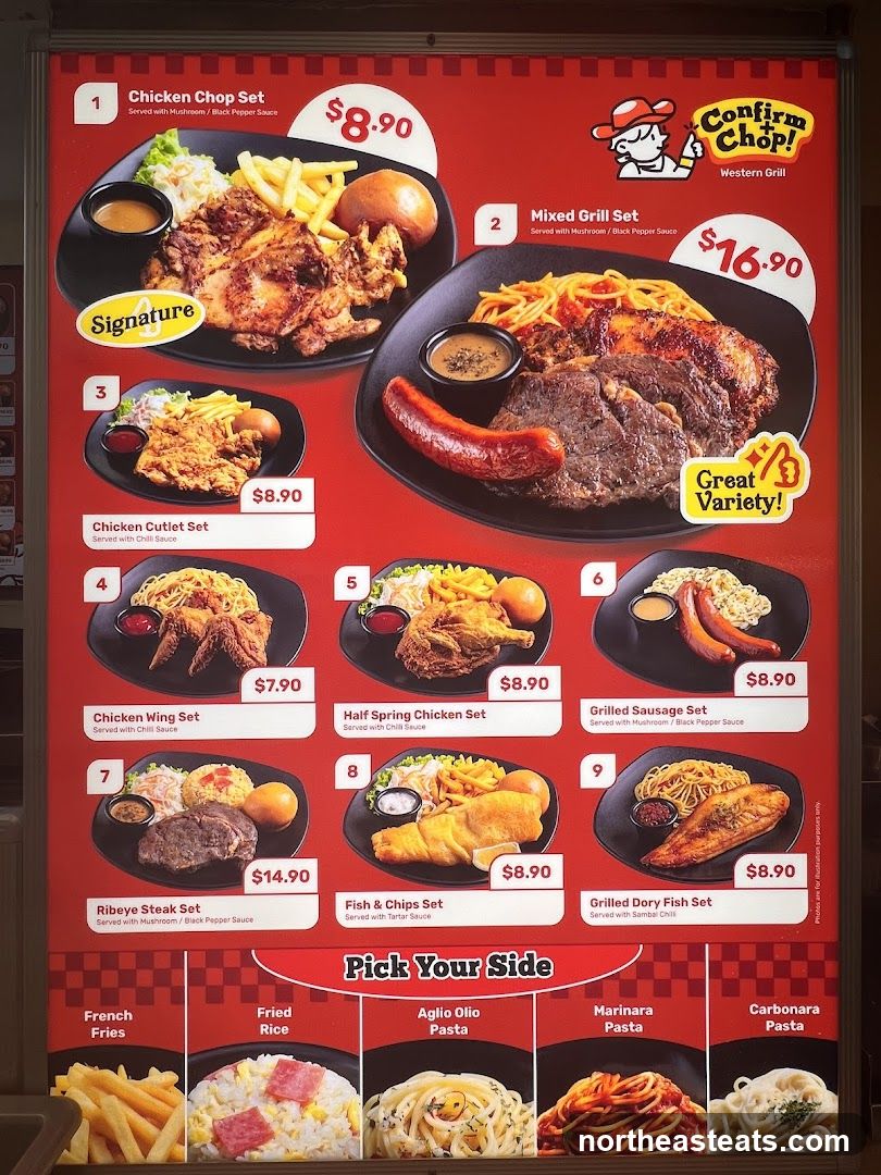 Confirm Chop! Western Grill Menu