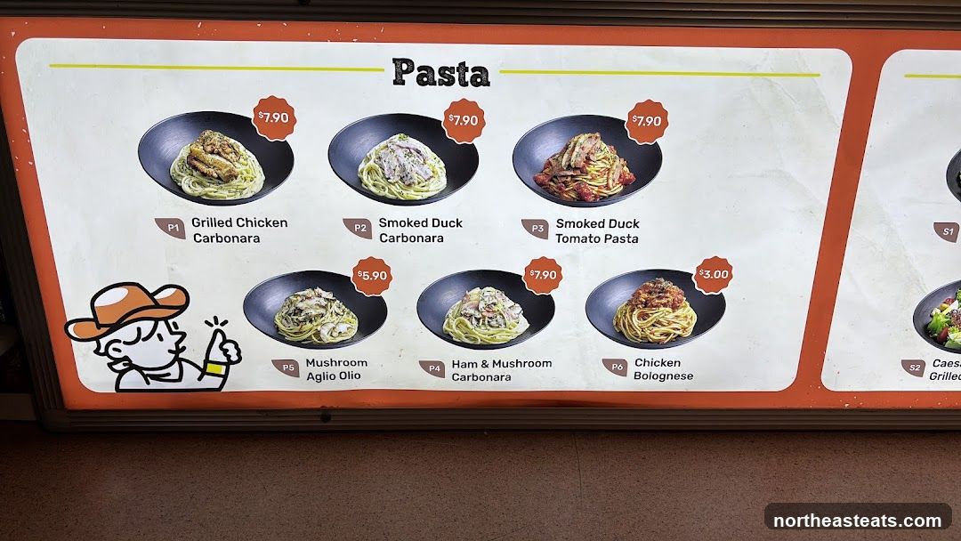 Pasta Menu