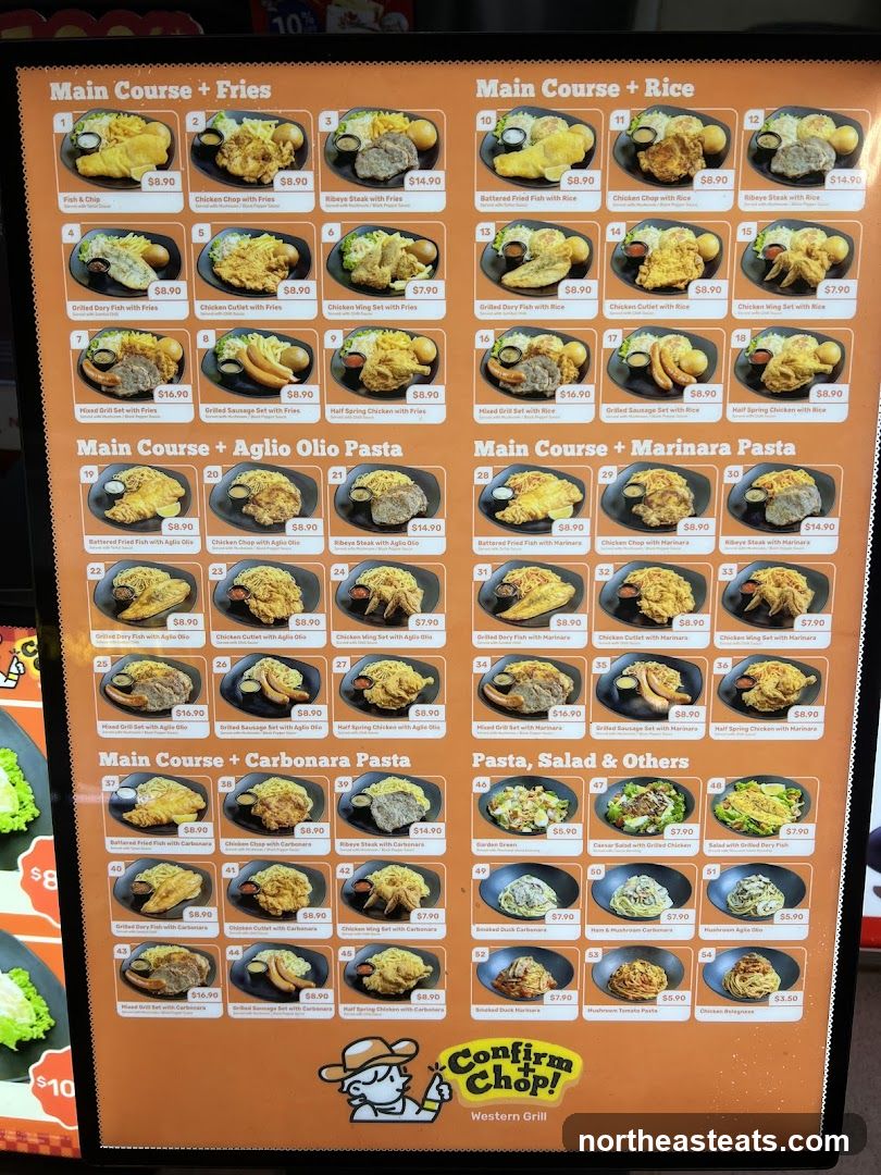 Confirm Chop! Western Grill Menu