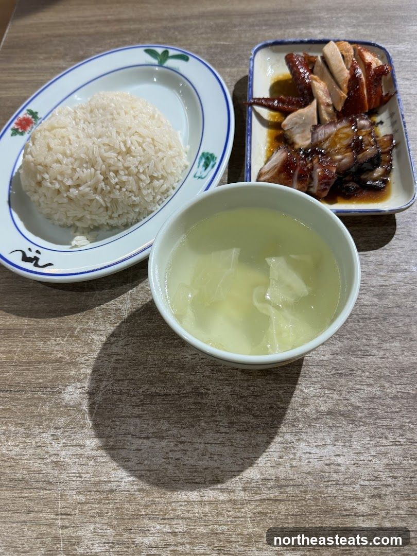 Roasted Meats with Rice and Soup
