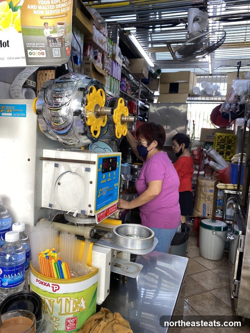 Beverage Stall with Sealing Machine