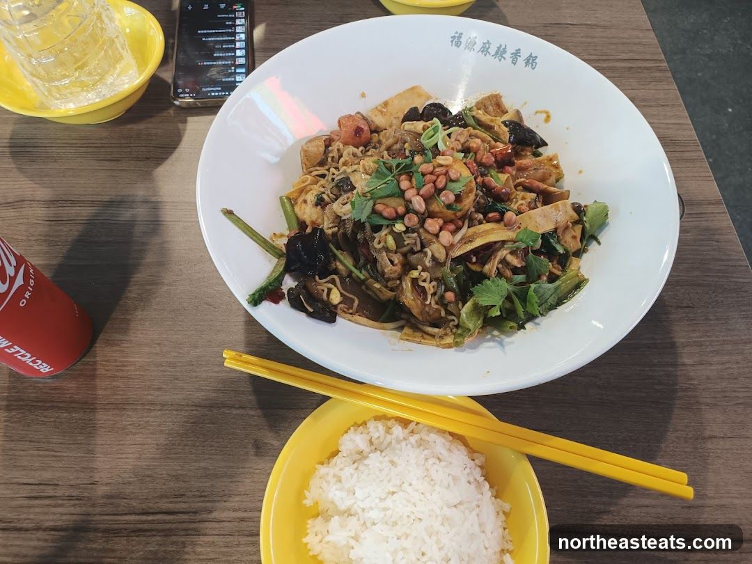 Spicy Noodle Dish with Rice