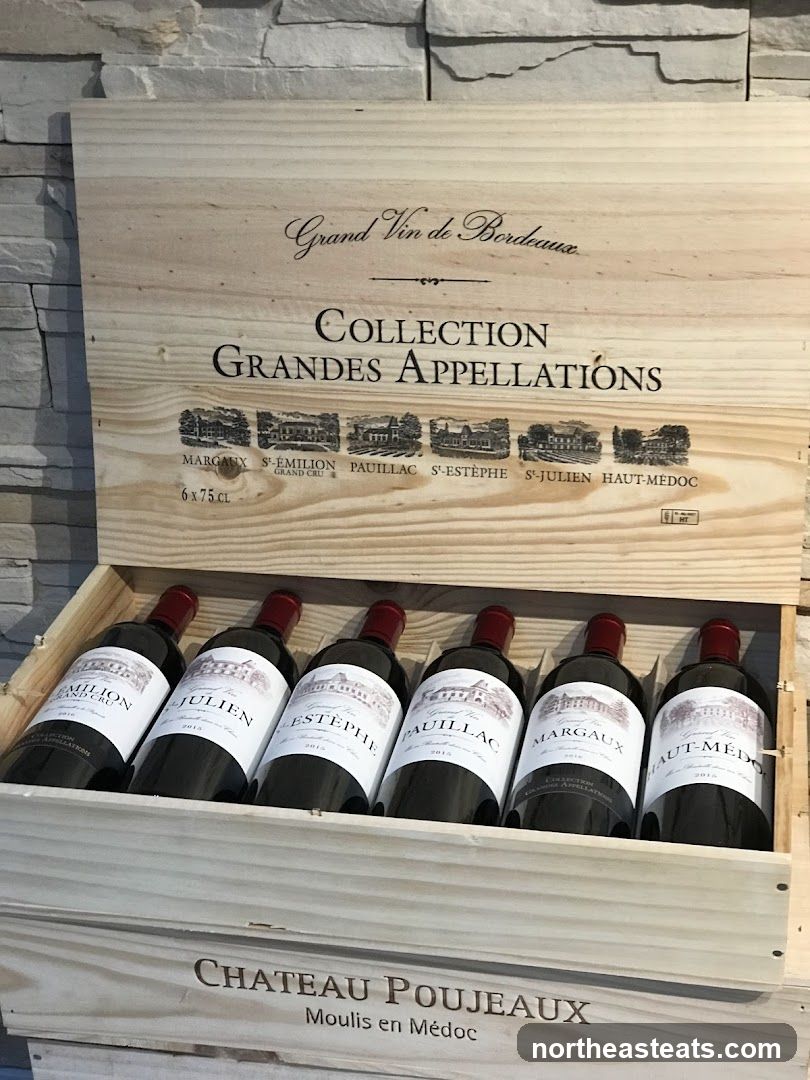 Wooden Crate of Bordeaux Wines
