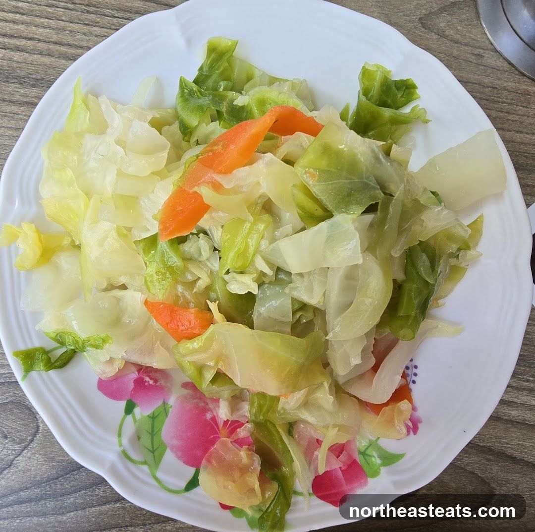 Steamed Cabbage and Carrots