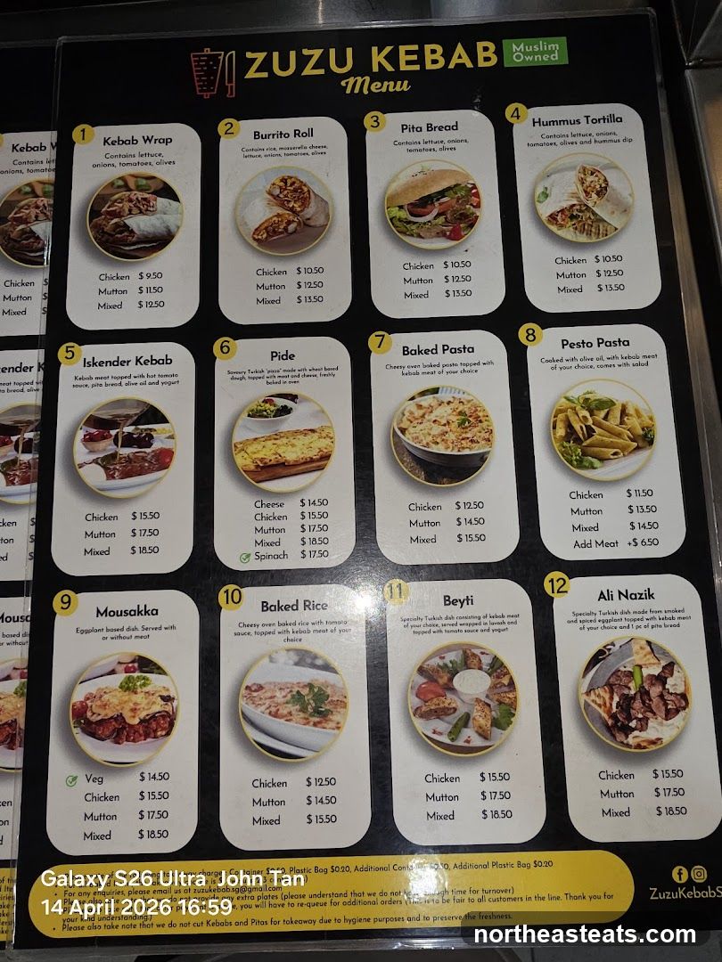 ZUZU KEBAB Menu
