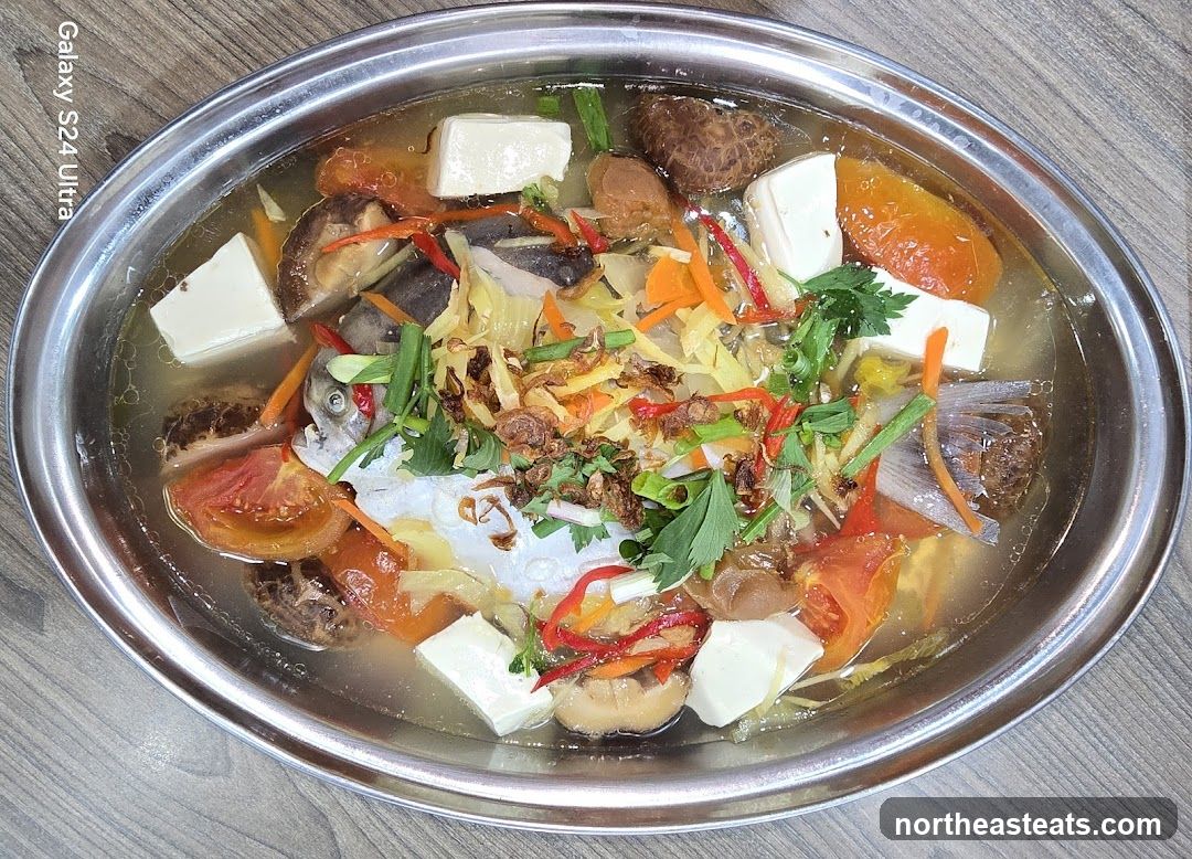 Steamed Fish with Tofu and Vegetables