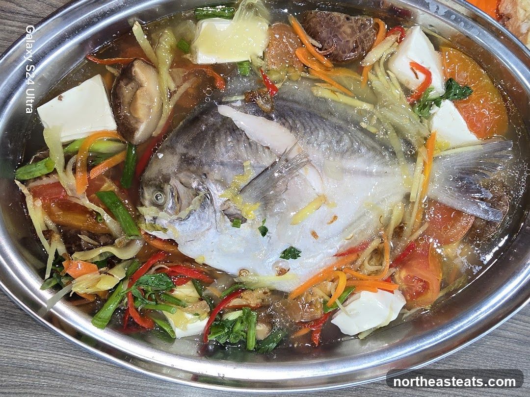 Steamed Fish with Tofu and Vegetables