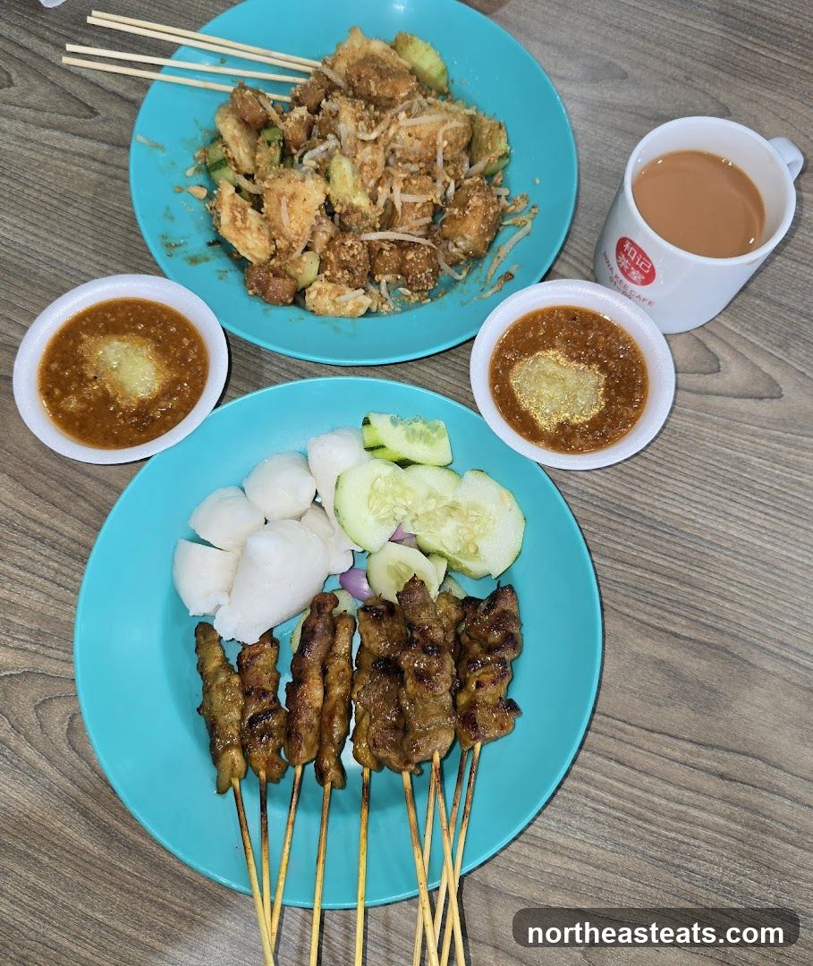 Satay and Rojak with Tea