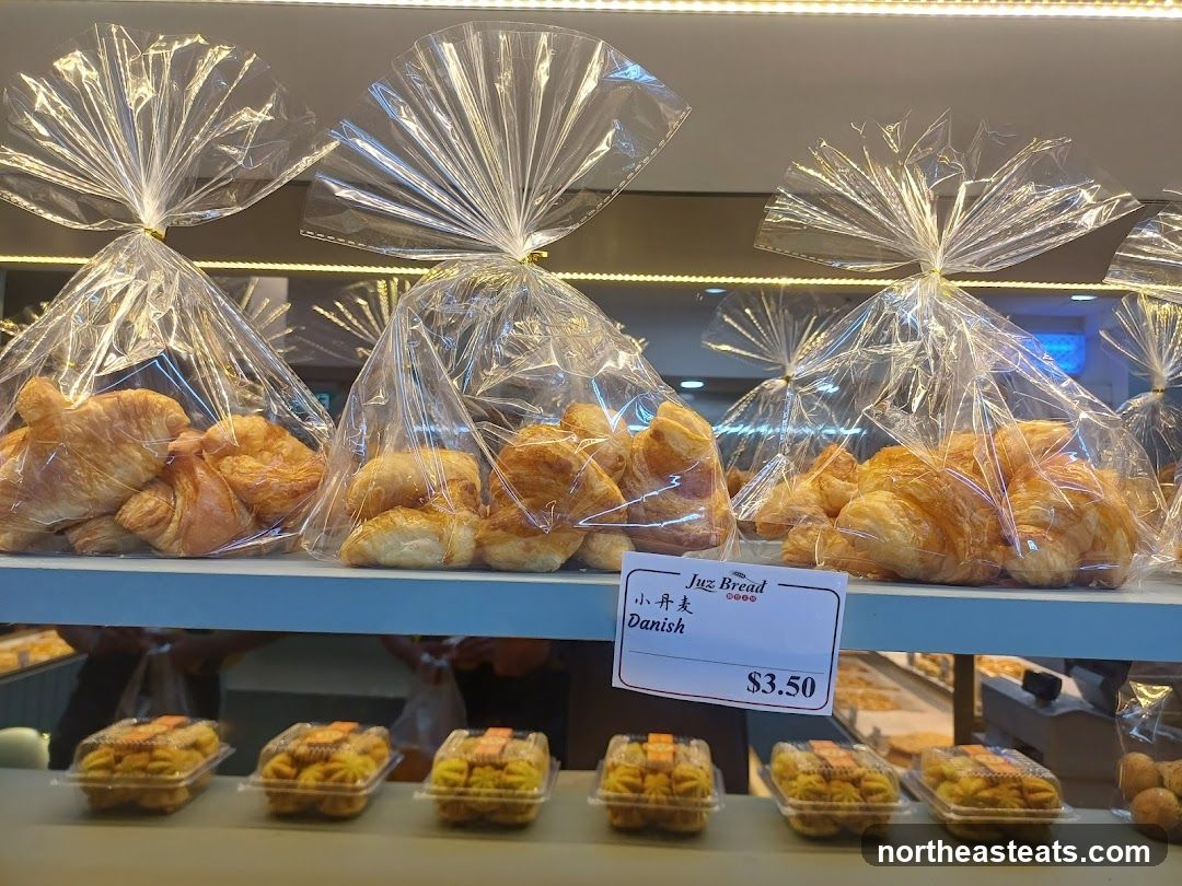 Pastries in a Bakery Display
