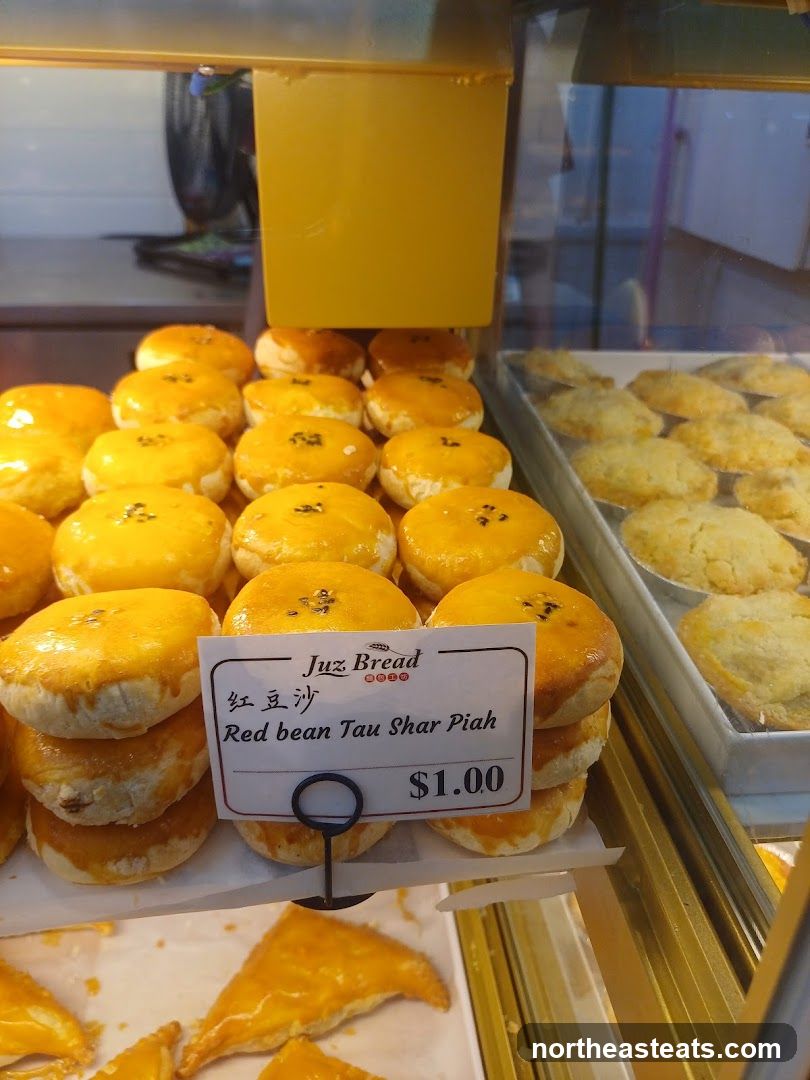 Pastries in a Display Case