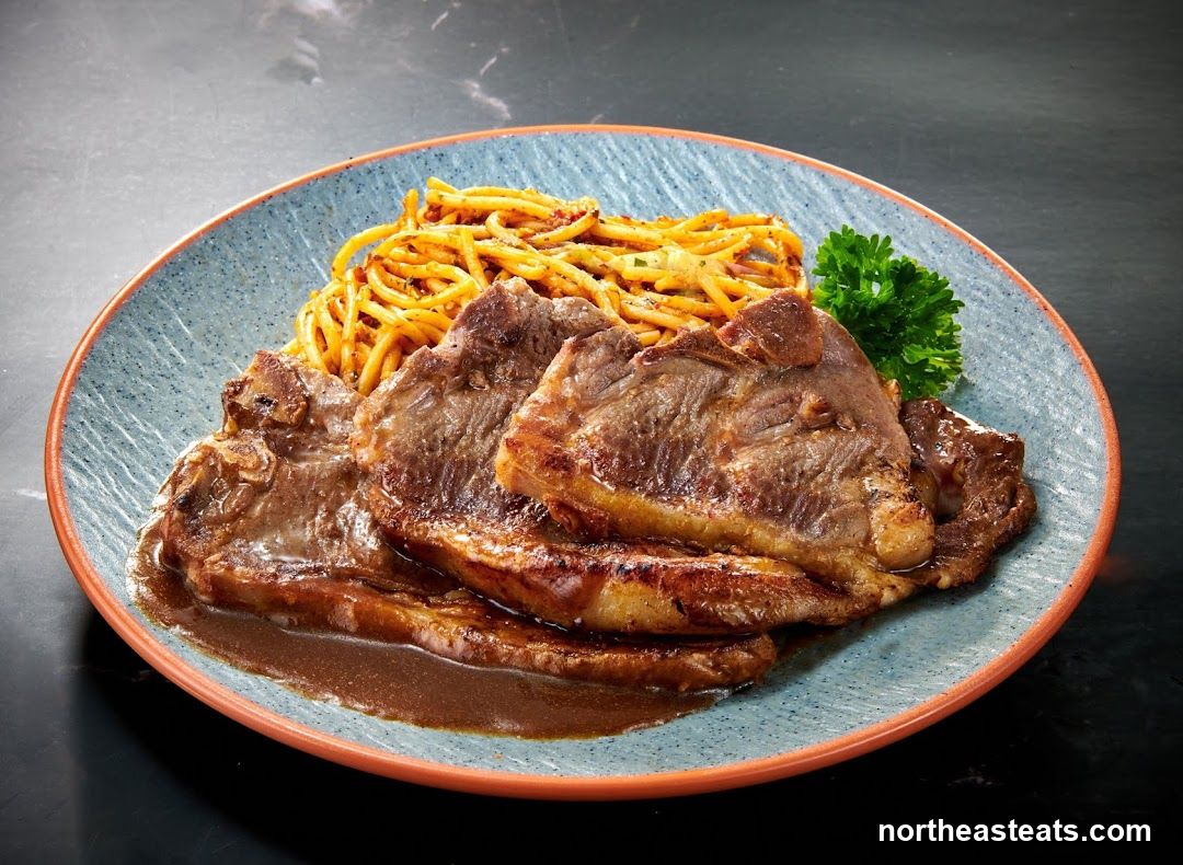 Lamb Chops with Spaghetti