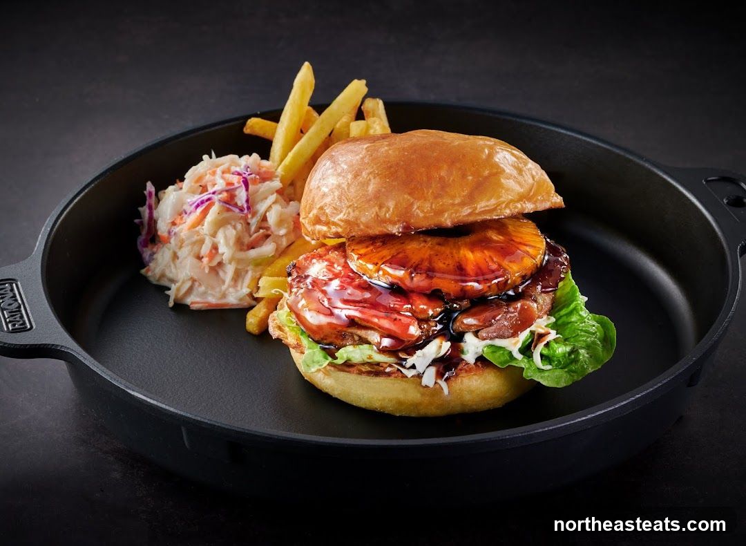Burger with Fries and Coleslaw