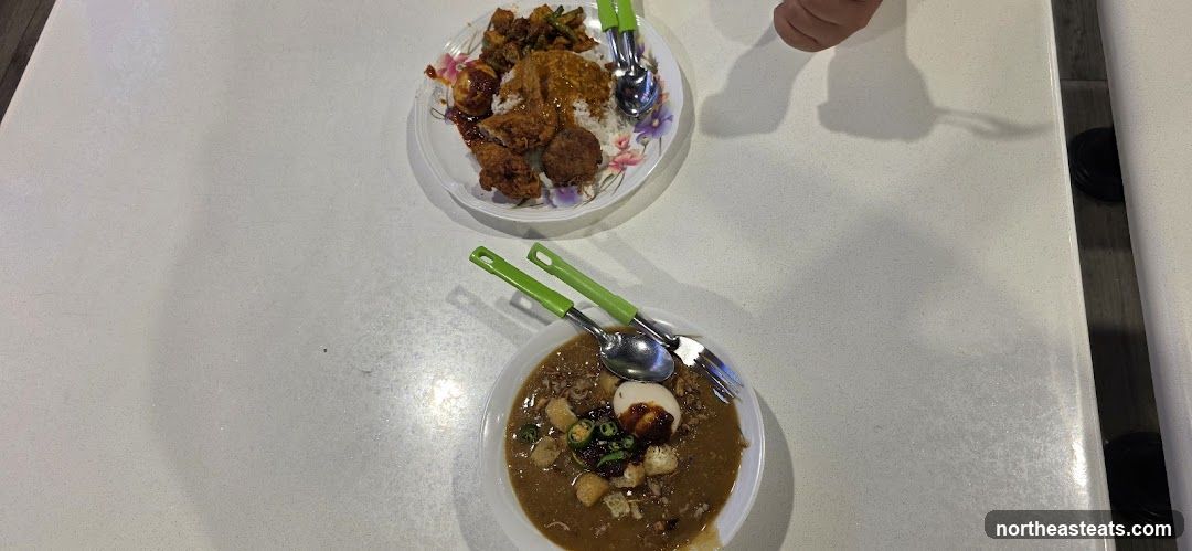 Two plates of food on a table