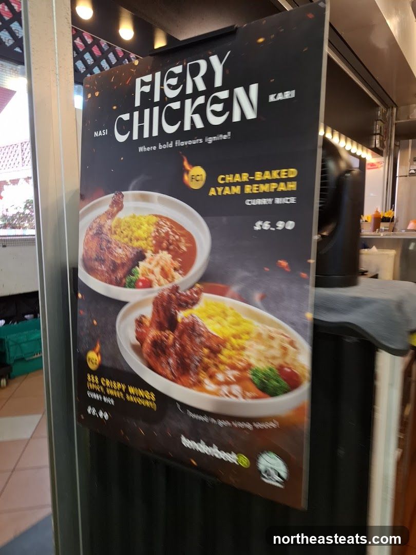 Fiery Chicken Menu