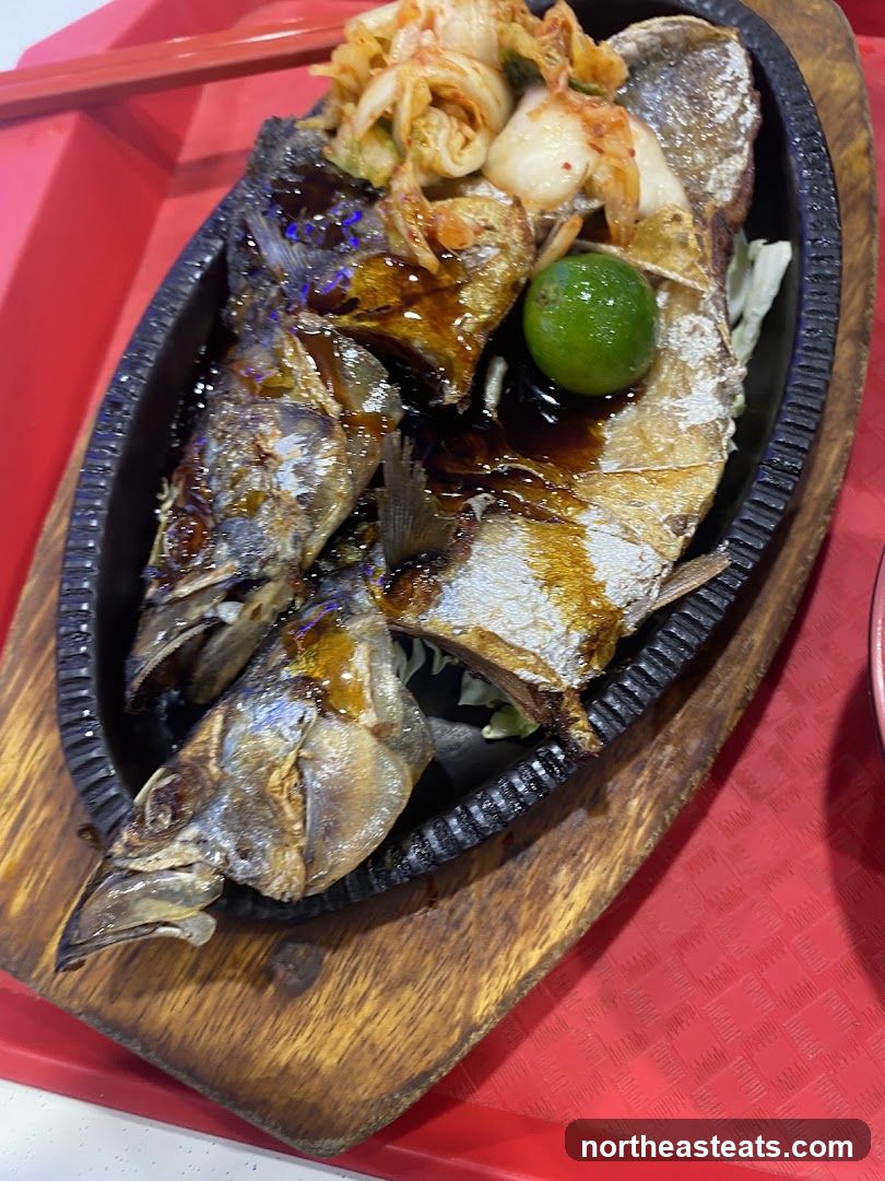 Sizzling Fish with Kimchi