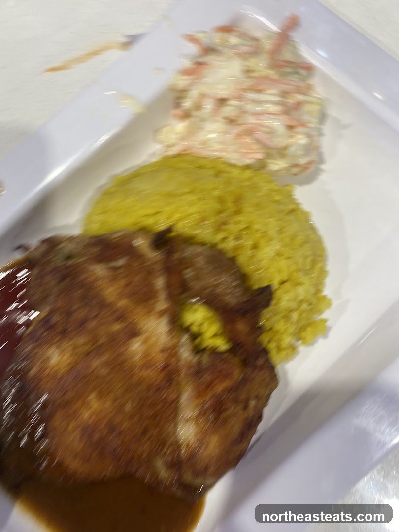 Chicken with Rice and Coleslaw