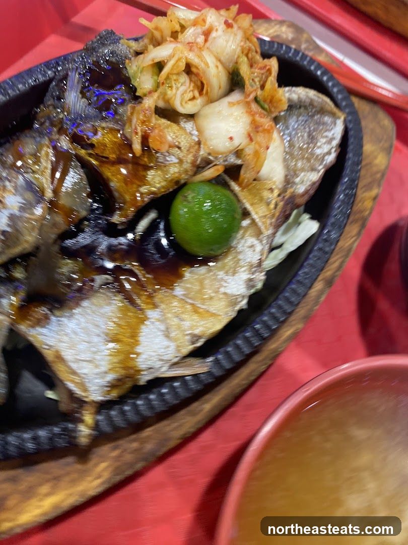 Sizzling Fish Dish with Kimchi