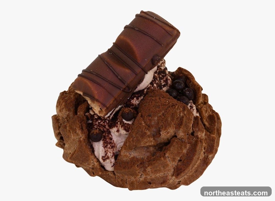 Chocolate Cream Puff with Chocolate Bar