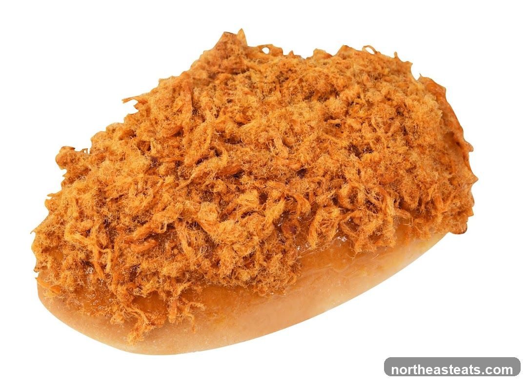 Bread with Shredded Pork Topping