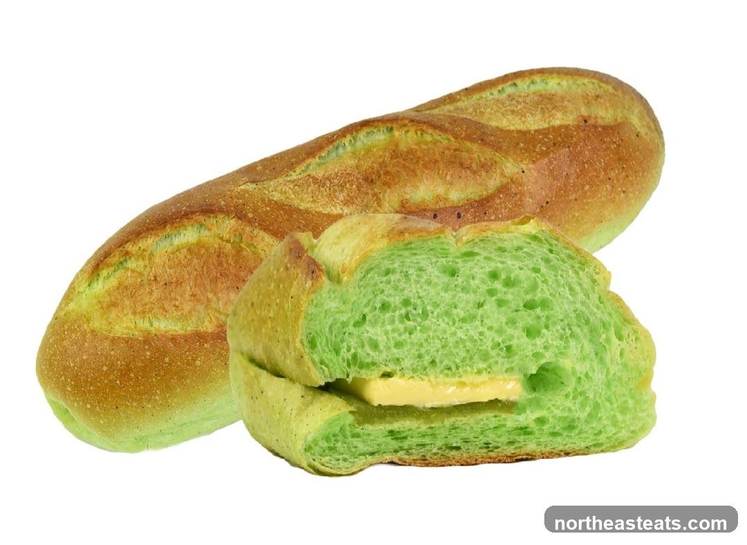 Green Bread with Butter