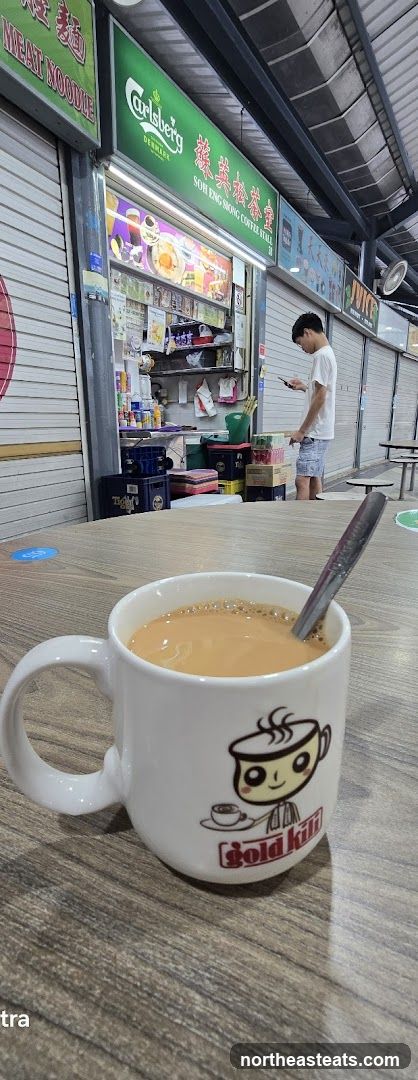 Coffee stall with a drink