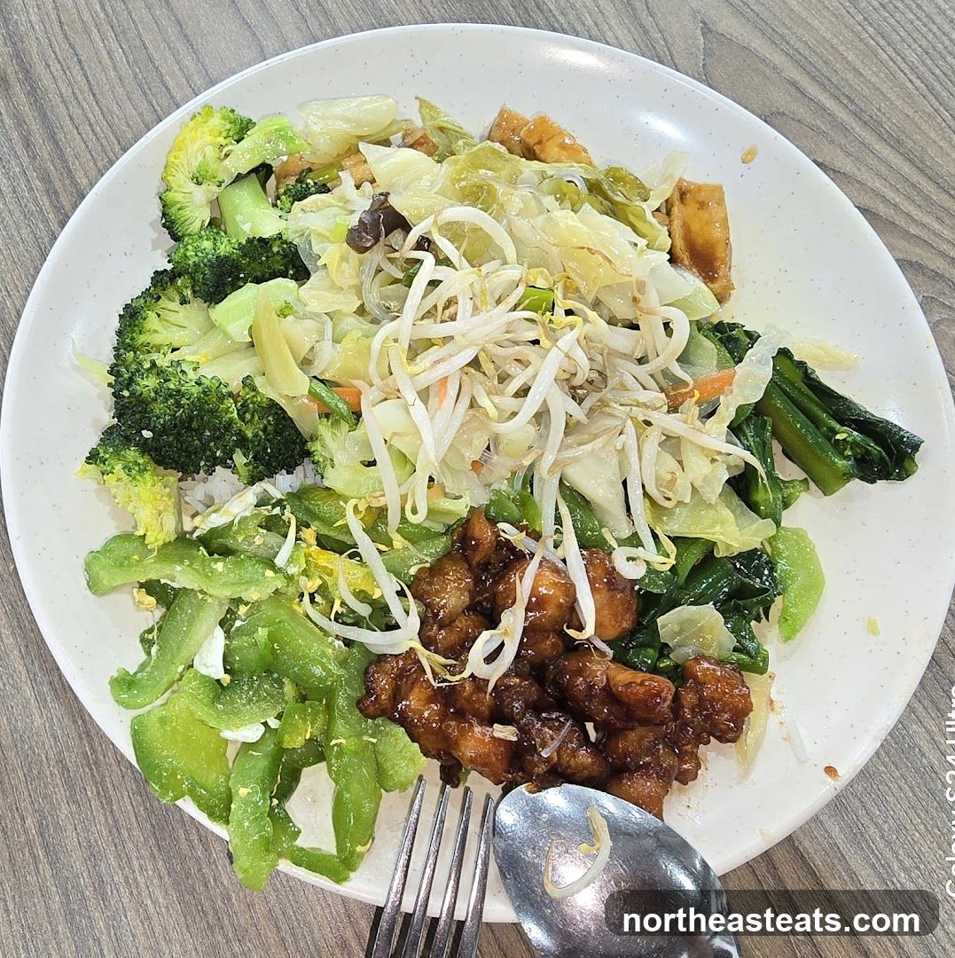 Plate of Mixed Vegetables and Meat