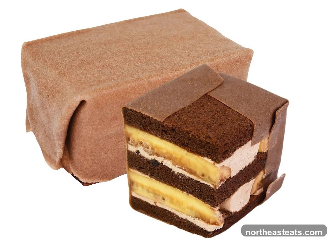 Chocolate Banana Cake Slice