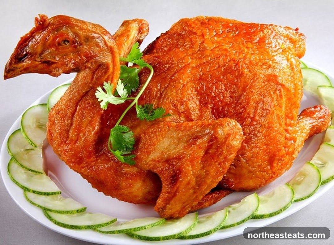 Roasted Chicken with Cucumber Slices