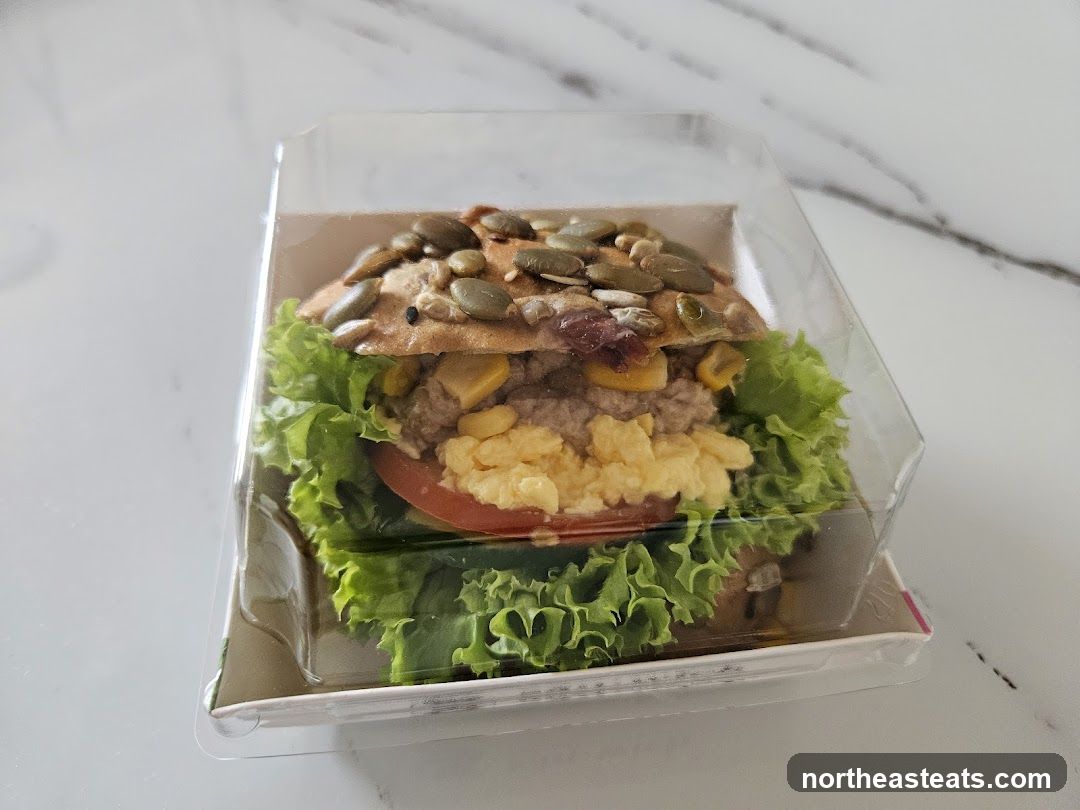 Sandwich in a clear plastic container