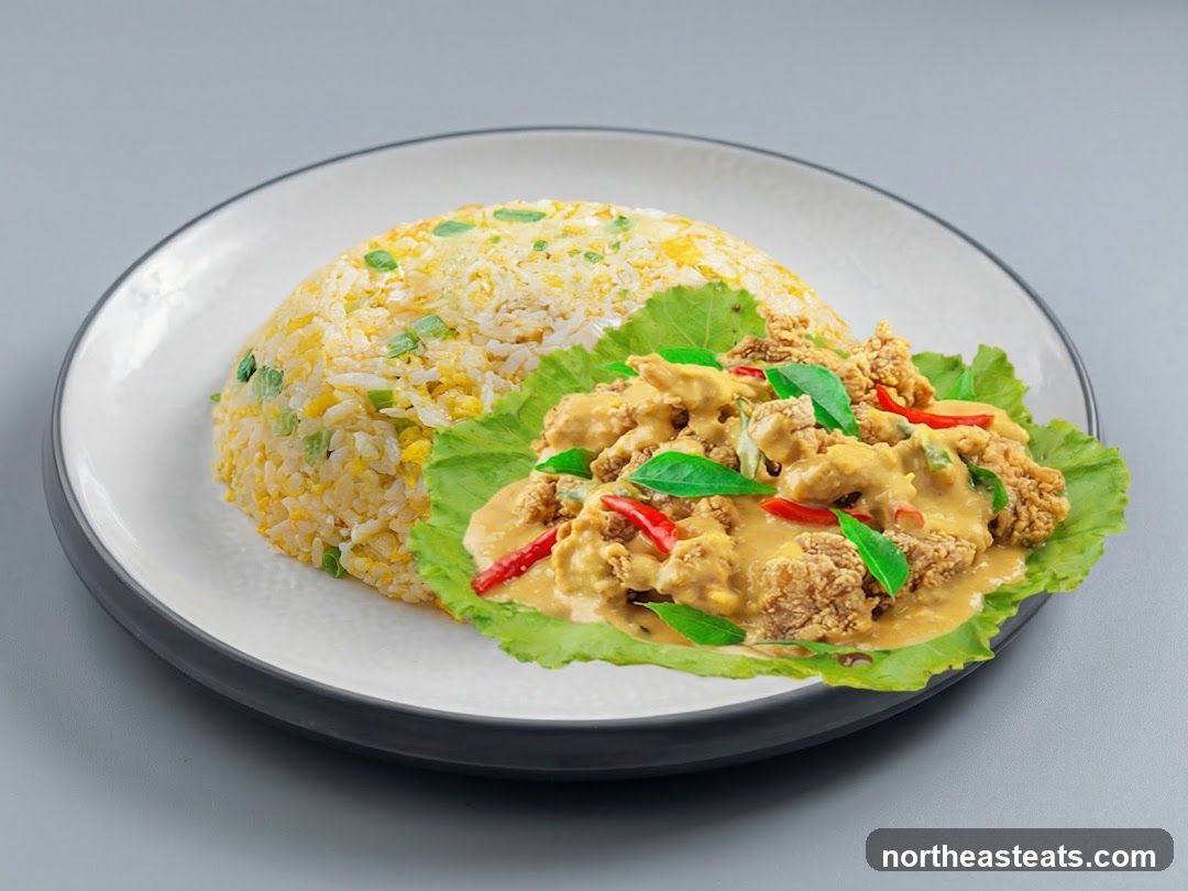 Salted Egg Fried Chicken with Rice