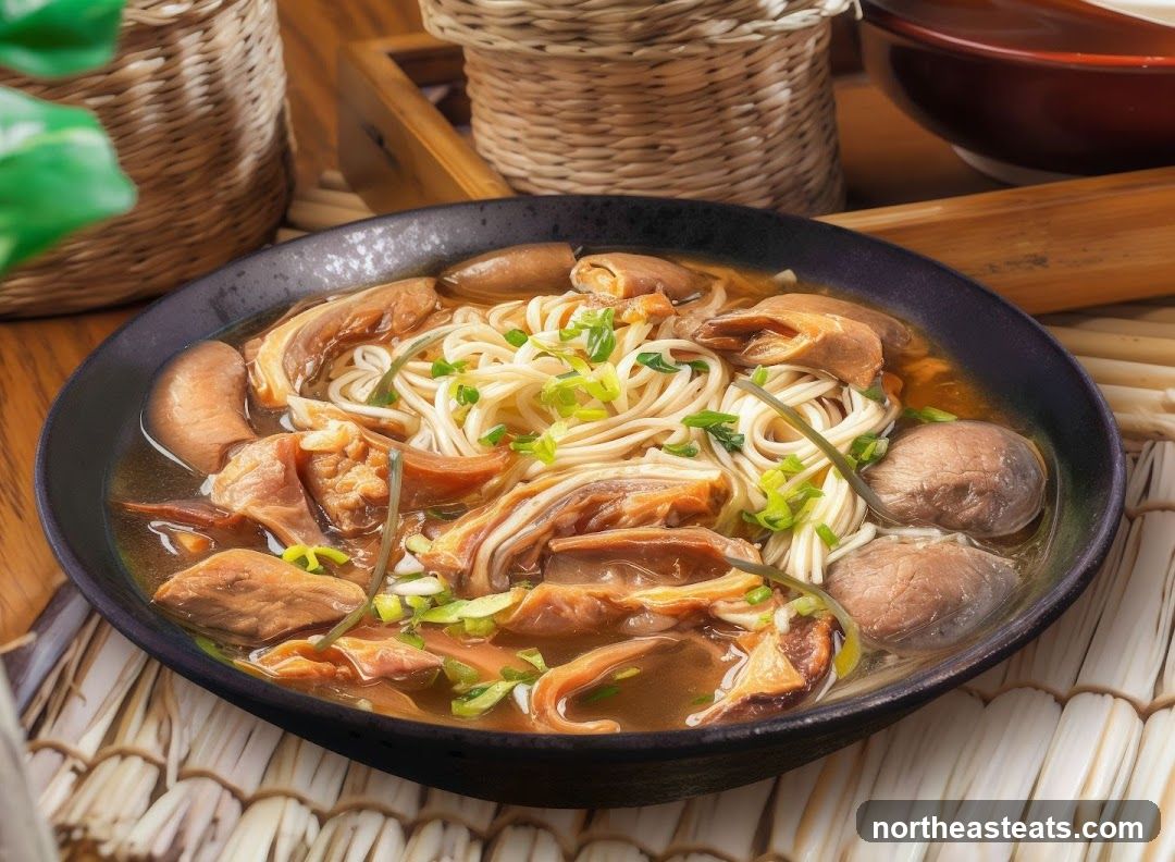 Noodle Soup with Meat and Vegetables