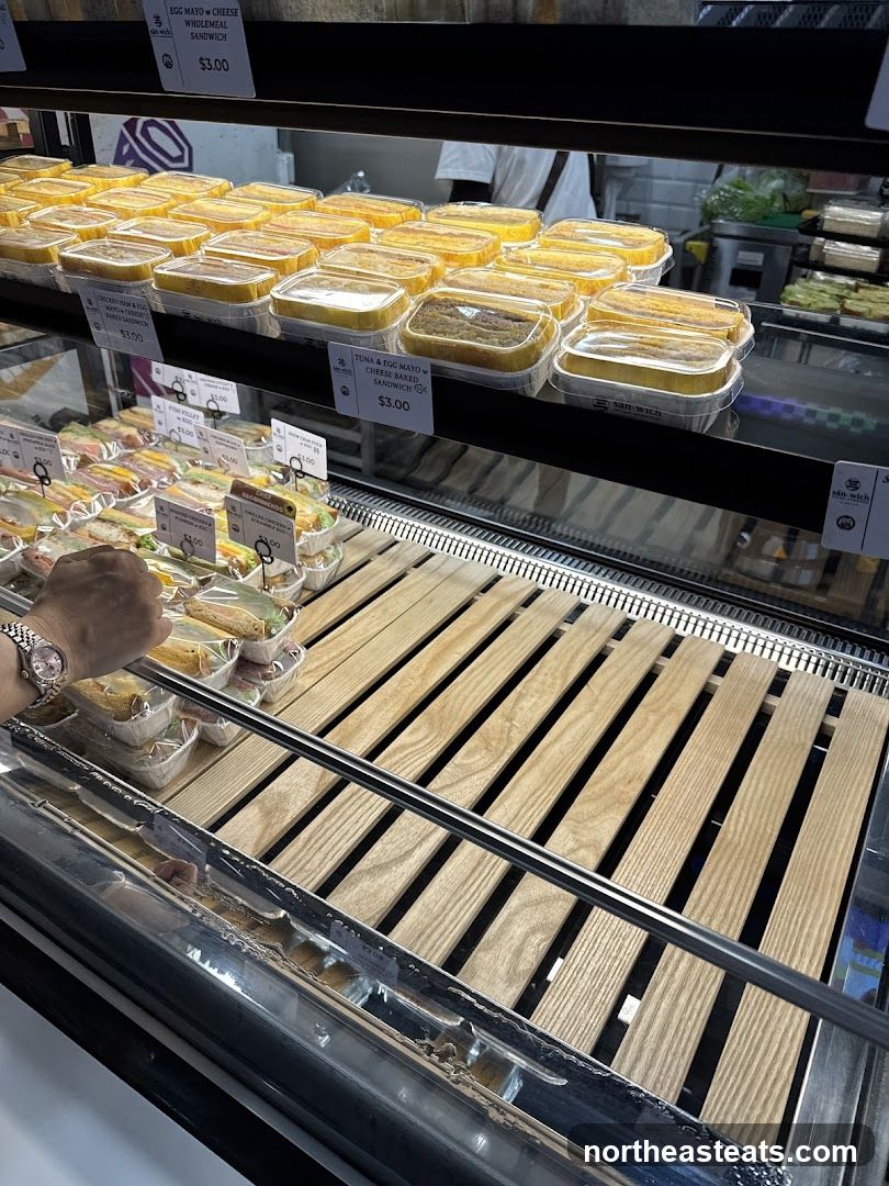 Sandwiches in a Display Case