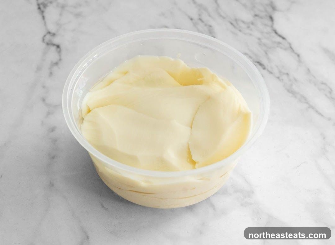 Custard in a plastic container