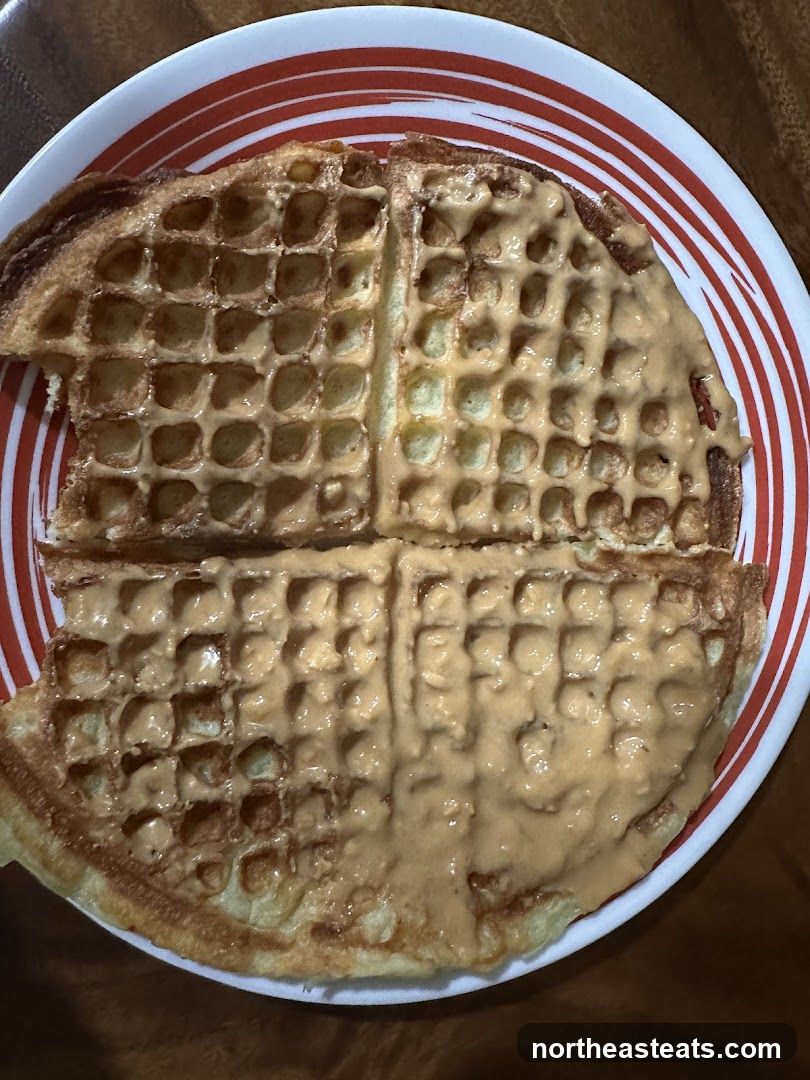 Waffle with Peanut Butter