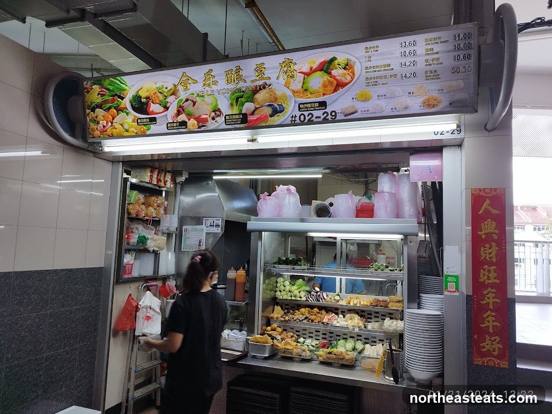 Food stall with menu
