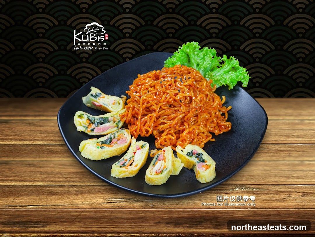 Korean Noodles and Egg Rolls
