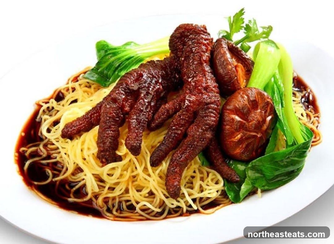 Braised Chicken Feet Noodles